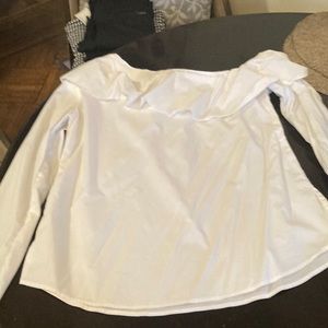 White shoulder blouse